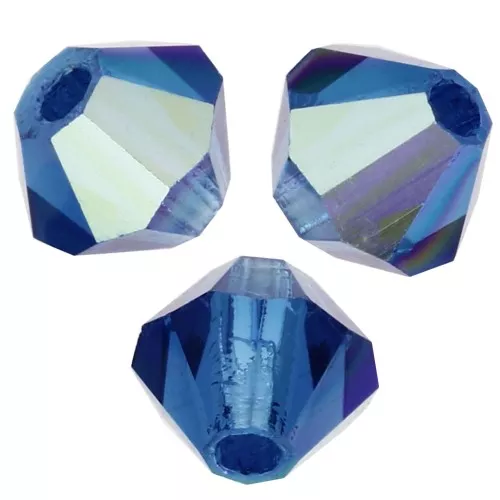 Perles toupies Preciosa - Rondelle Bead 3 mm - Capri Blue AB x30