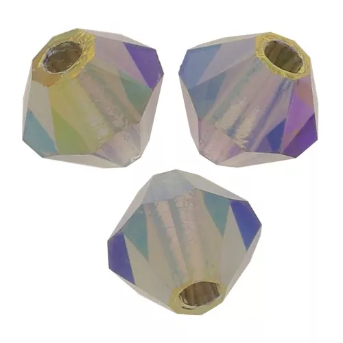 Perles toupies Preciosa - Rondelle Bead 4 mm - Black Diamond AB 2X x30
