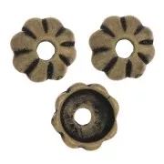 Coupelles striées 6 mm - Bronze x6