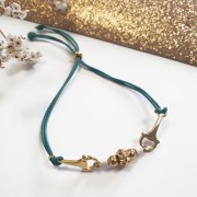 Intercalaire design 23x10 mm en zamac - Doré à l'or fin x1