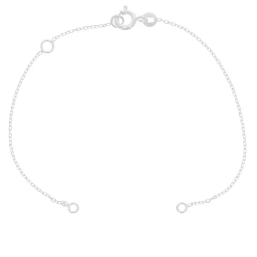 Bracelet maille Forçat limée pour intercalaire en Argent 925 x16 cm