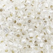 Perles rocailles Preciosa 9/0 2.5 mm - Crystal Silver Lined x20g