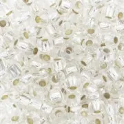 Perles rocailles Preciosa 9/0 2.5 mm - Crystal Silver Lined x20g