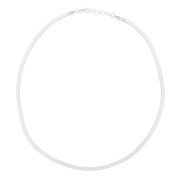 Tour de cou maille miroir - serpent plate  3.4 mm - Argent 925 x43cm