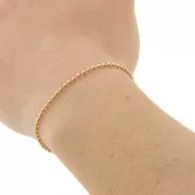 Chaîne maille Boule 2 mm - Plaqué Or 3 microns x50cm