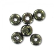Perles rocailles Preciosa 6/0 4 mm - Noir Lustré Vert x20g