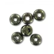 Perles rocailles Preciosa  6/0 4 mm - Noir Lustré Vert x20g