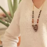 Perles rondelles - Heishi en pierre gemme 5x1.5 mm Cornaline x20