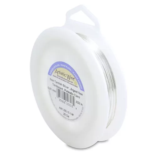 Fil de cuivre Artistic Wire 0.81 mm - Plaqué Argent anti-ternissement x24m