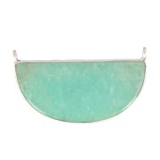 Intercalaire pour collier en pierre gemme 33x19 mm - Argent 925 - Amazonite x1|raw }}