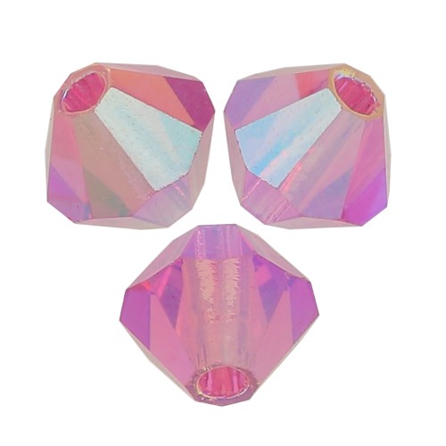 Perles toupies Preciosa - Rondelle Bead 4 mm - Rose AB 2X x30