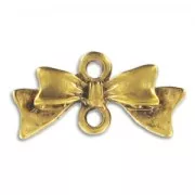 Intercalaires noeuds papillons 10x20 mm doré vieilli x4