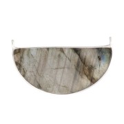 Intercalaire pour collier en pierre gemme 33x19 mm - Argent 925 - Labradorite x1|raw }}