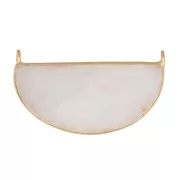 Intercalaire en pierre gemme 33x19 mm Argent 925 Doré à l'or fin - Pierre de lune