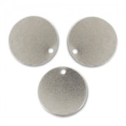 Sequins lisses 12 mm rhodié x5