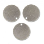 Sequins lisses 10 mm argenté vieilli x5|raw }}