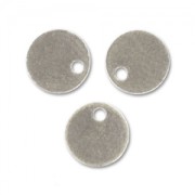 Sequins lisses  6 mm argenté vieilli x10