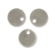 Sequins lisses  6 mm argenté vieilli x10