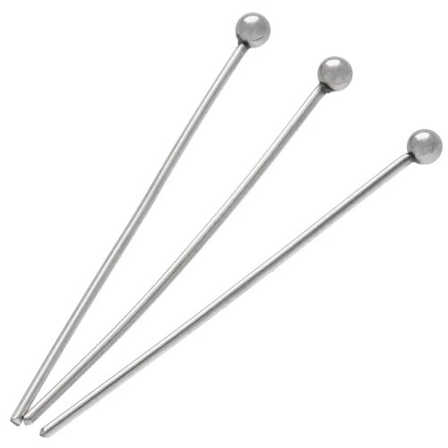 Clous tête boule 25x0.6 mm - Acier inoxydable 304 x10