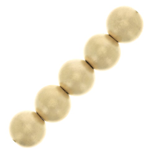 Perles rondes 5 mm - Gold filled satiné (or laminé) x5