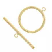 Fermoir T 20 mm en Gold filled (or laminé)  x1