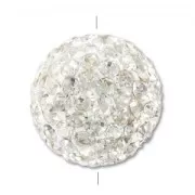 Ronde plasticine strass 10 mm Crystal x1
