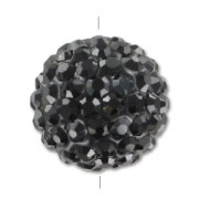 Ronde plasticine strass  8 mm Jet x1