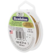 Fil Cablé acier inox 7 brins 0.30 mm - Beadalon - Doré satiné x31 m|raw }}