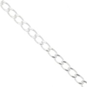 Chaîne maille gourmette limée 5 mm en Argent 925 x20cm