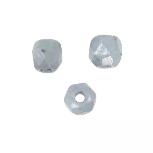 Facettes 2 mm - Chalk White Baby Blue Luster x50