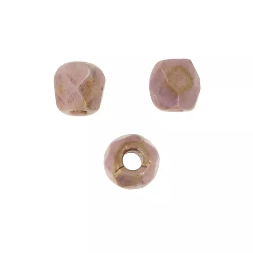 Facettes 2 mm - Chalk White Lila Gold Luster x50