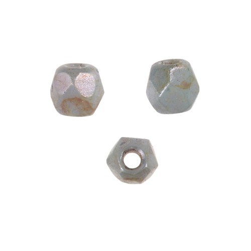 Facettes 2 mm véritable (True 2) Chalk White Blue Luster x50