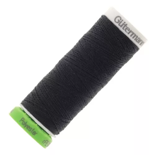 Fil à coudre polyester recyclé Gütermann - Noir (n°000) x100m