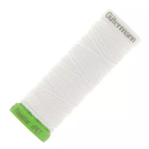 Fil à coudre polyester recyclé Gütermann - Blanc (n°800) x100m