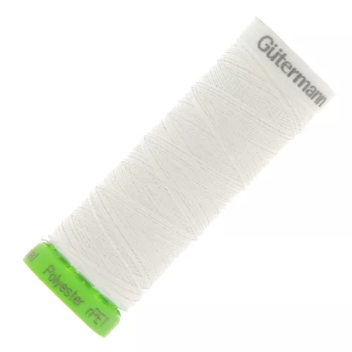 Fil à coudre polyester recyclé Gütermann - Ivoire (n°111) x100m
