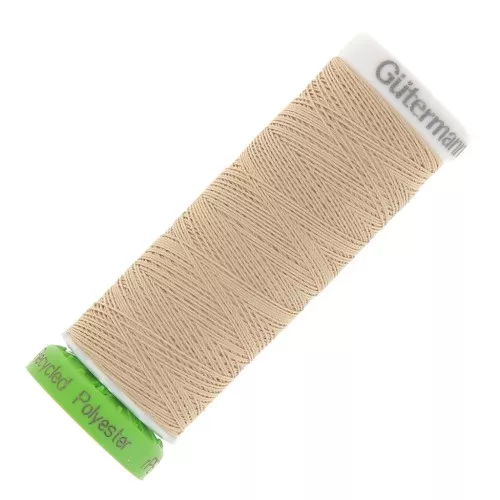 Fil à coudre polyester recyclé Gütermann - Beige foncé (n°186) x100m