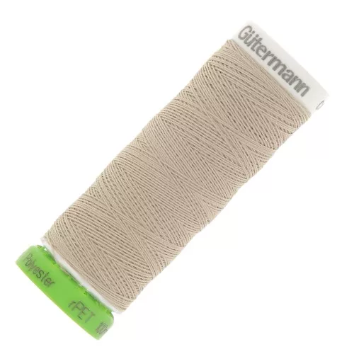 Fil à coudre polyester recyclé Gütermann - Sable (n°722) x100m