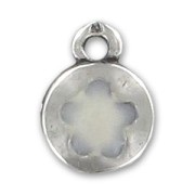 Breloque résine époxy fleur 13 mm Nacre x1