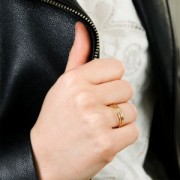 Bague jonc lisse - Taille 53 - Gold filled (or laminé)   x1