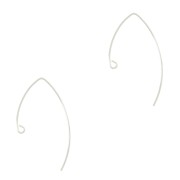 Crochets d'oreilles à décorer 21 mm en Argent 925 x2