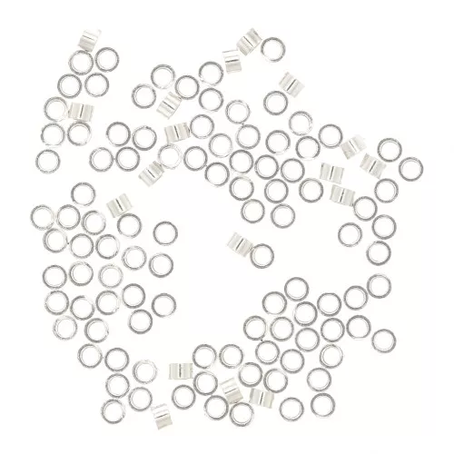 Tubes à écraser 1x1.6 mm - Argent 925 x50