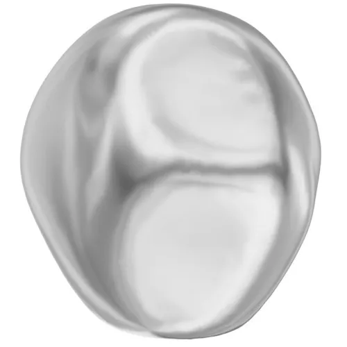 Baroque nacrée PureCrystal 5841 perle ronde irrégulière 12 mm - Light Grey Pearl x1