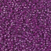Miyuki Delica 11/0 DB0281 - Luster Crystal Lined Fuchsia x100g