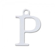 Breloque lettre P - 15 mm en Argent 925 x1