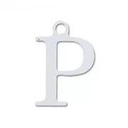 Breloque lettre P - 15 mm en Argent 925 x1