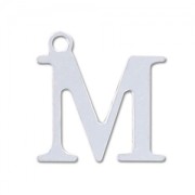 Breloque lettre M - 15 mm en Argent 925 x1|raw }}