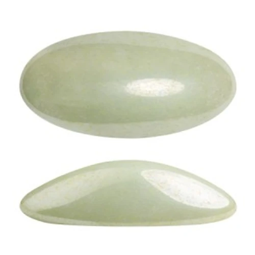 Athos 3D par Puca® cabochon ovale en verre 20x10mm Opaque Light Green Ceramic Look