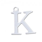Breloque lettre K - 15 mm en Argent 925 x1|raw }}