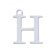 Breloque lettre H - 15 mm en Argent 925 x1