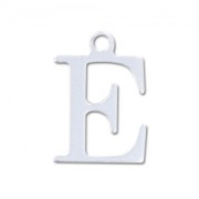 Breloque lettre E - 15 mm en Argent 925 x1|raw }}